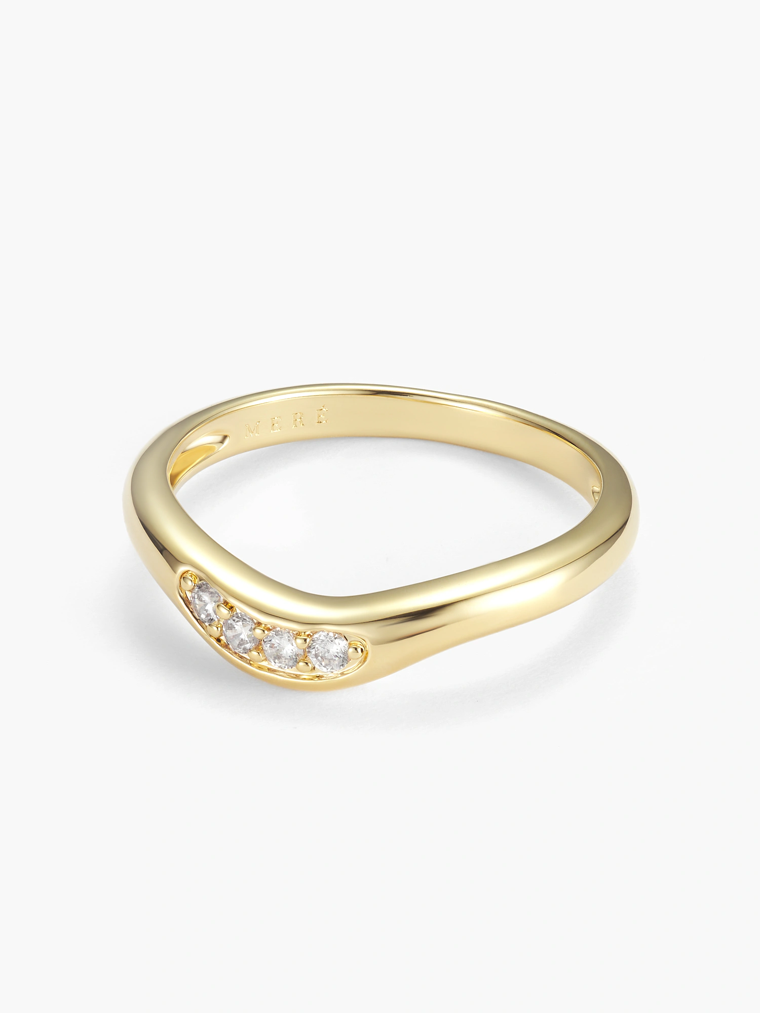 Alba Pavé Wave Ring
