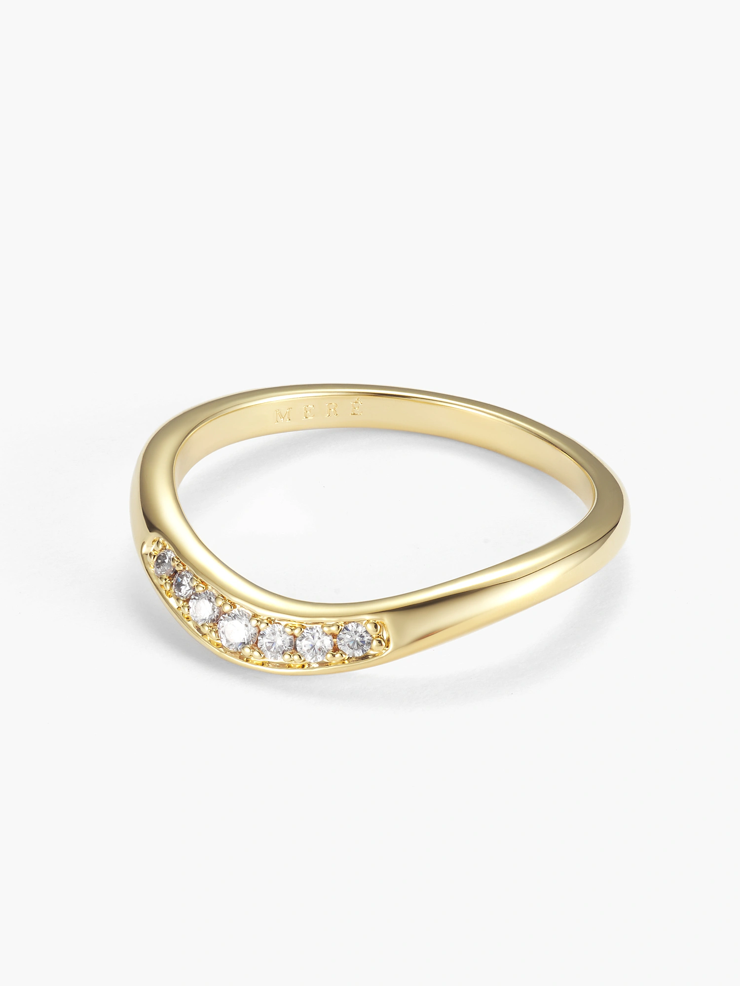 Rina Pavé Curve Ring
